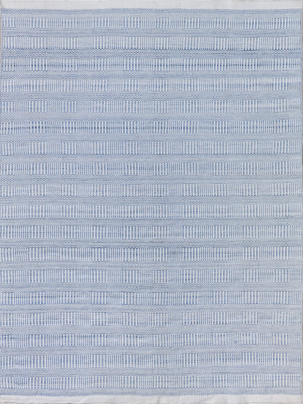 Exquisite Naples Indoor/Outdoor Flatweave PET yarn Light Blue Area Rug 9.0'X12.0' Rug