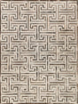 Exquisite Rugs Natural Hide Hand-stitched Leather Hide 2008 Gray/Ivory 5' x 8' Area Rug