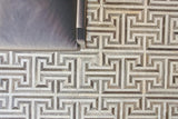 Exquisite Natural Hide Hand-stitched Leather Hide Gray/Ivory Area Rug 5.0'X8.0' Rug