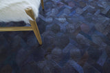 Exquisite Rugs Natural Hide Hand-stitched Leather Hide 2158 Blue 5' x 8' Area Rug