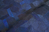 Exquisite Rugs Natural Hide Hand-stitched Leather Hide 2158 Blue 5' x 8' Area Rug
