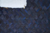 Exquisite Rugs Natural Hide Hand-stitched Leather Hide 2158 Blue 5' x 8' Area Rug