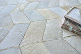 Exquisite Rugs Natural Hide Hand-stitched Leather Hide 3303 Ivory 5' x 8' Area Rug