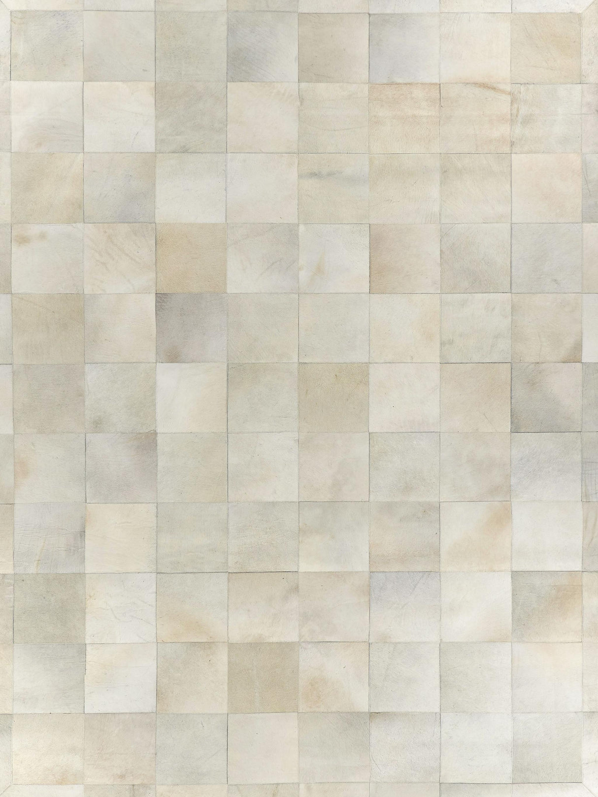 Exquisite Natural Hide Hand-stitched Leather Hide White Area Rug 11.5'X14.5' Rug