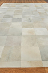 Exquisite Rugs Natural Hide Hand-stitched Leather Hide 8264 White 11.5' x 14.5' Area Rug