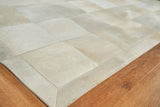 Exquisite Rugs Natural Hide Hand-stitched Leather Hide 8264 White 5' x 8' Area Rug