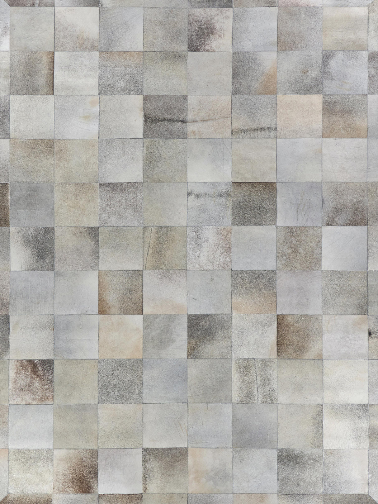 Exquisite Rugs Natural Hide Hand-stitched Leather Hide 9756 Silver 5' x 8' Area Rug