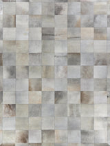 Exquisite Rugs Natural Hide Hand-stitched Leather Hide 9756 Silver 8' x 11' Area Rug