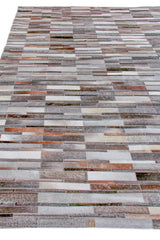 Exquisite Rugs Natural Hide Hand-stitched Leather Hide 9785 Gray 11.5' x 14.5' Area Rug