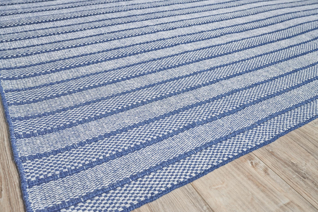 Exquisite Nova Indoor/Outdoor Flatweave PET yarn Blue Area Rug 12.0'X15.0' Rug