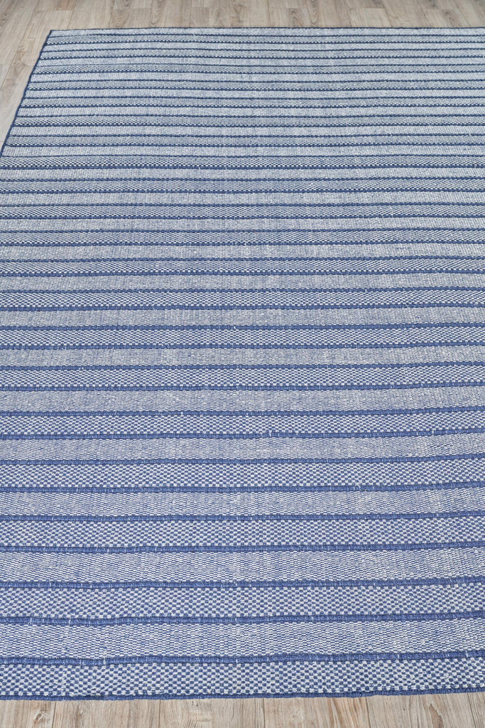 Exquisite Nova Indoor/Outdoor Flatweave PET yarn Blue Area Rug 6.0'X9.0' Rug