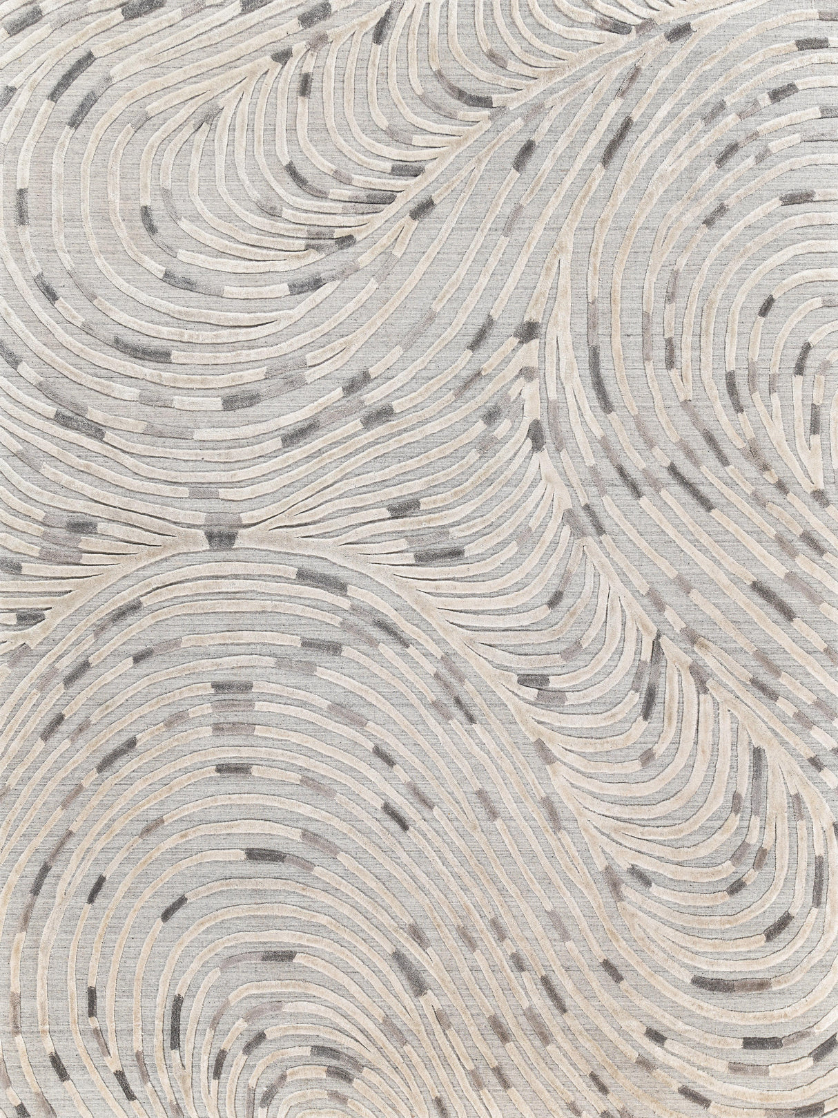 Exquisite Rugs Overture Hand-loomed Wool/Bamboo Silk 4519 Gray 10' x 14' Area Rug