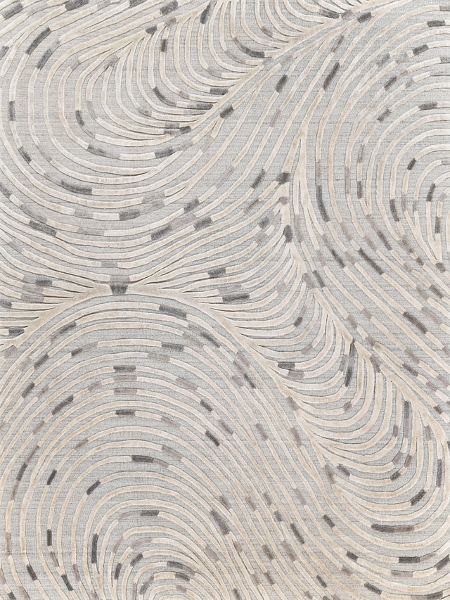 Exquisite Rugs Overture Hand-loomed Wool/Bamboo Silk 4519 Gray 10' x 14' Area Rug