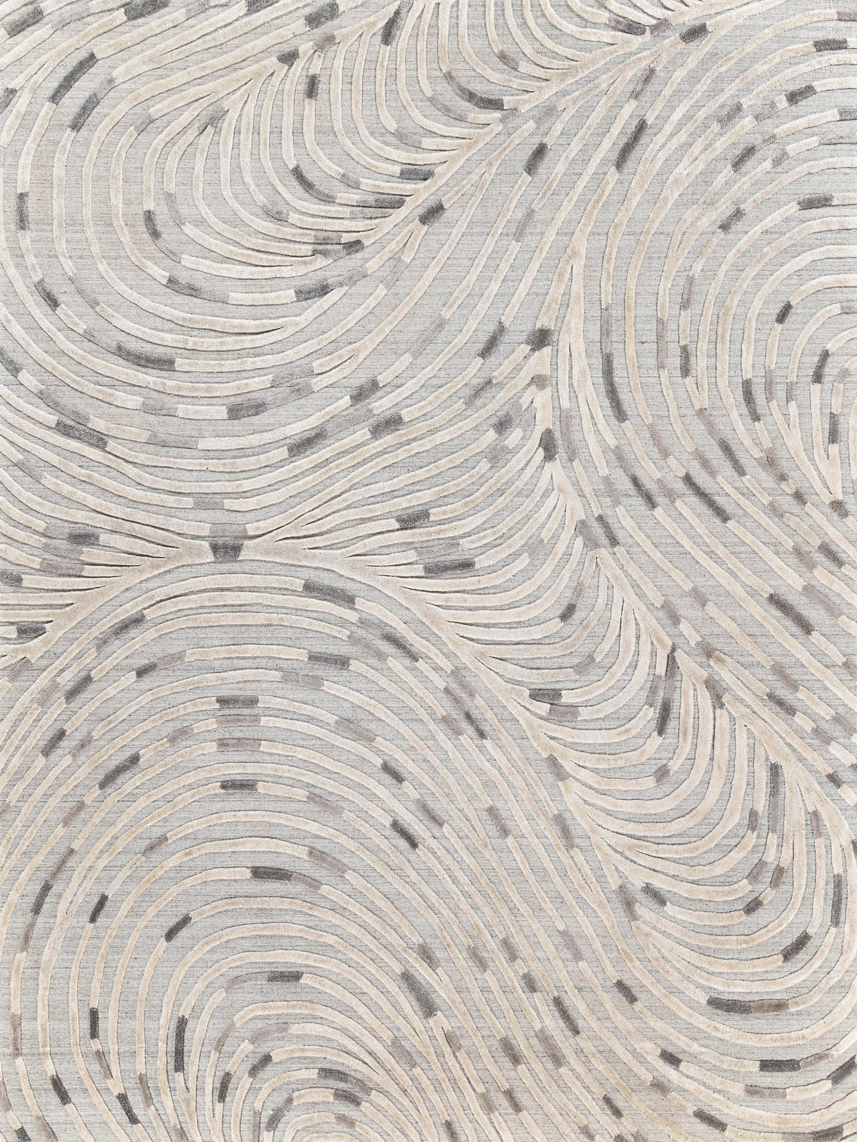 Exquisite Overture Hand-loomed Wool/Bamboo Silk Gray Area Rug 10.0'X14.0' Rug