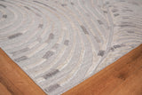 Exquisite Rugs Overture Hand-loomed Wool/Bamboo Silk 4519 Gray 10' x 14' Area Rug