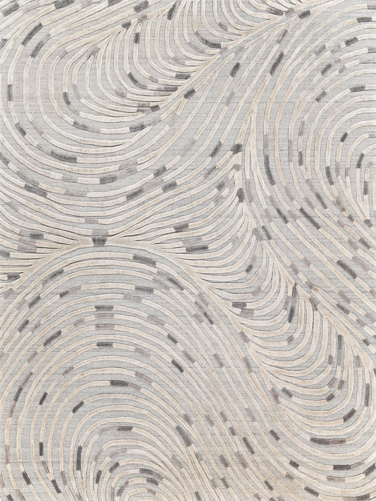 Exquisite Overture Hand-loomed Wool/Bamboo Silk Gray Area Rug 8.0'X10.0' Rug