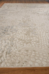 Exquisite Rugs Overture Hand-loomed Wool/Bamboo Silk 4521 Beige 10' x 14' Area Rug