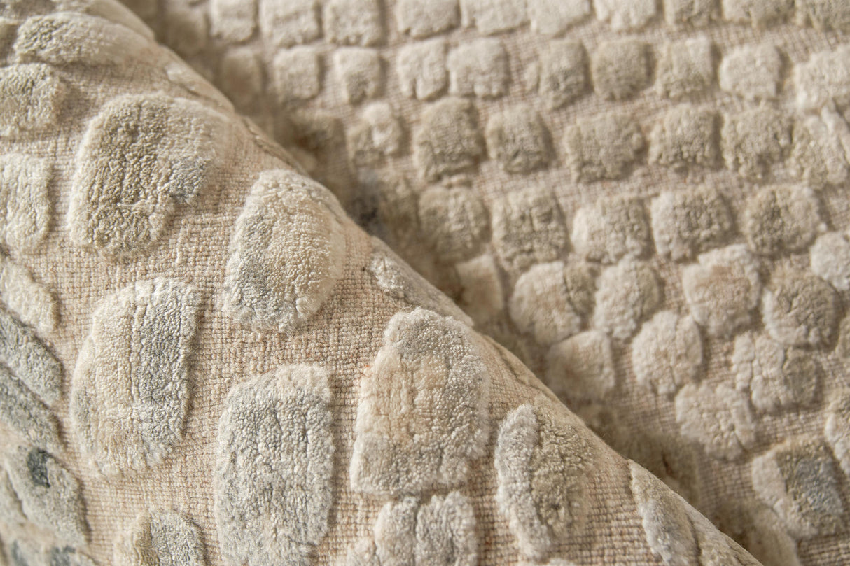 Exquisite Rugs Overture Hand-loomed Wool/Bamboo Silk 4521 Beige 10' x 14' Area Rug