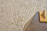 Exquisite Rugs Overture Hand-loomed Wool/Bamboo Silk 4521 Beige 8' x 10' Area Rug