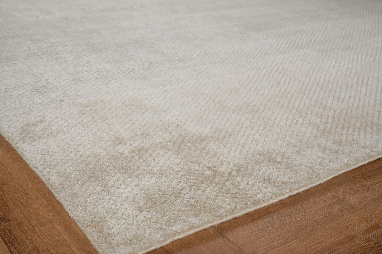 Exquisite Rugs Pearl Hand-loomed Bamboo Silk 4419 Beige 10' x 14' Area Rug