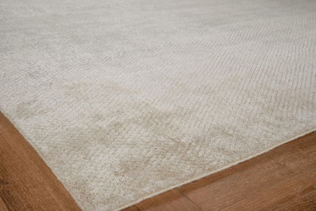Exquisite Rugs Pearl Hand-loomed Bamboo Silk 4419 Beige 10' x 14' Area Rug
