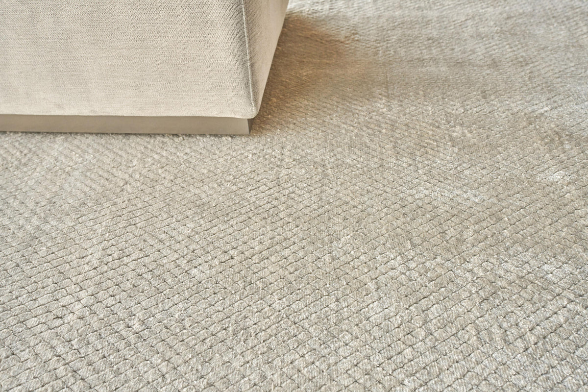 Exquisite Rugs Pearl Hand-loomed Bamboo Silk 4419 Beige 9' x 12' Area Rug