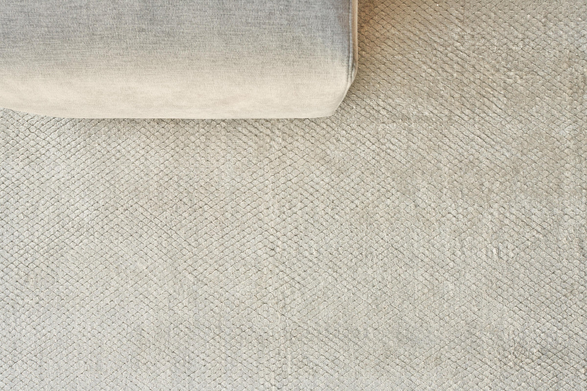 Exquisite Rugs Pearl Hand-loomed Bamboo Silk 4419 Beige 9' x 12' Area Rug