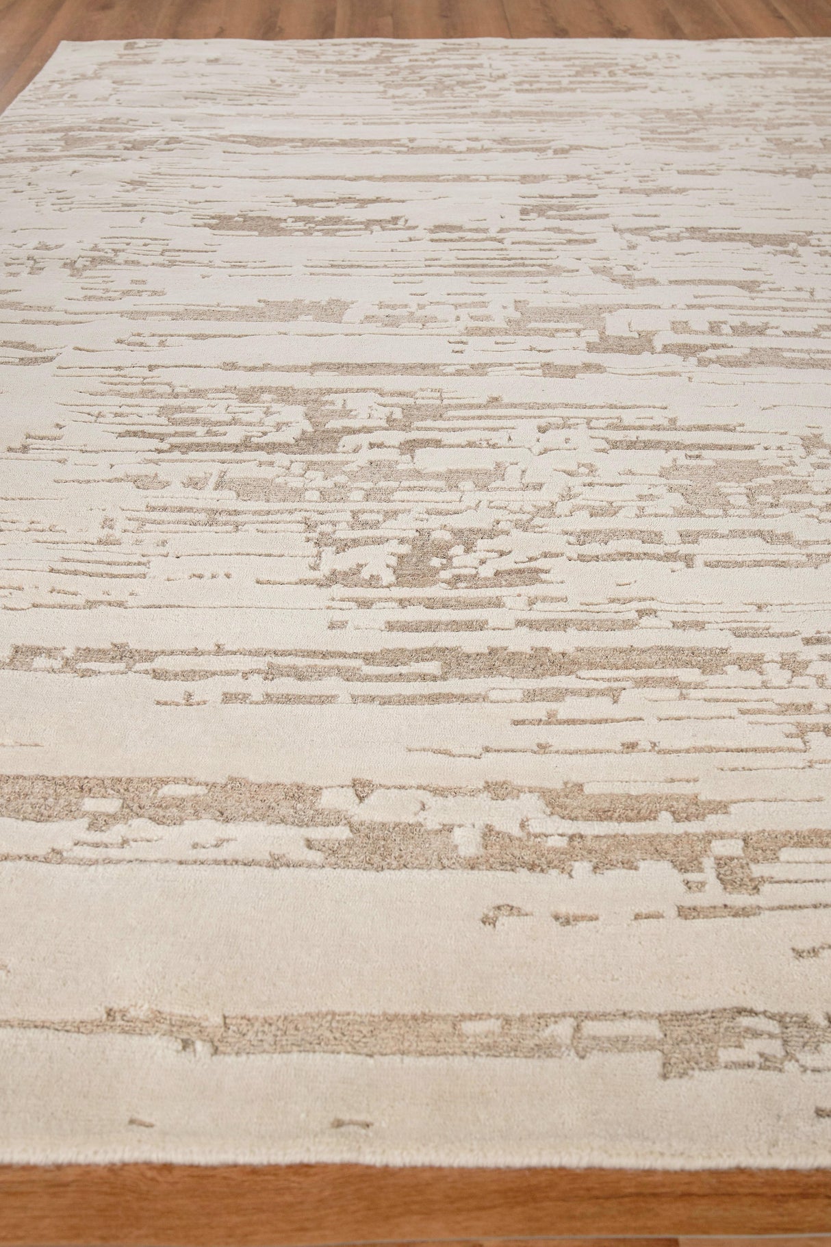 Exquisite Rugs Platinum Hand-knotted Wool/Nettle 4377 Beige 8' x 10' Area Rug