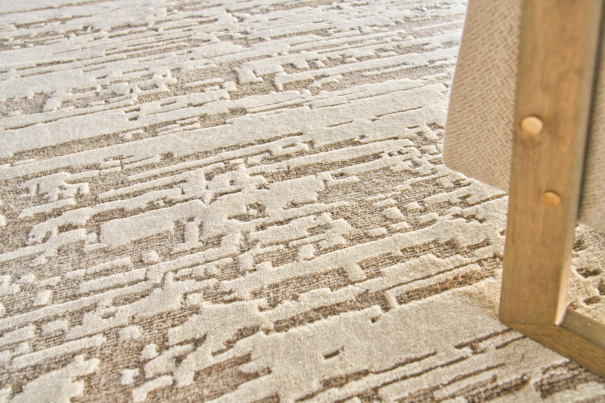 Exquisite Rugs Platinum Hand-knotted Wool/Nettle 4377 Beige 8' x 10' Area Rug
