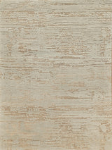 Exquisite Platinum Hand-knotted Wool/Nettle Silver/Beige Area Rug 10.0'X14.0' Rug