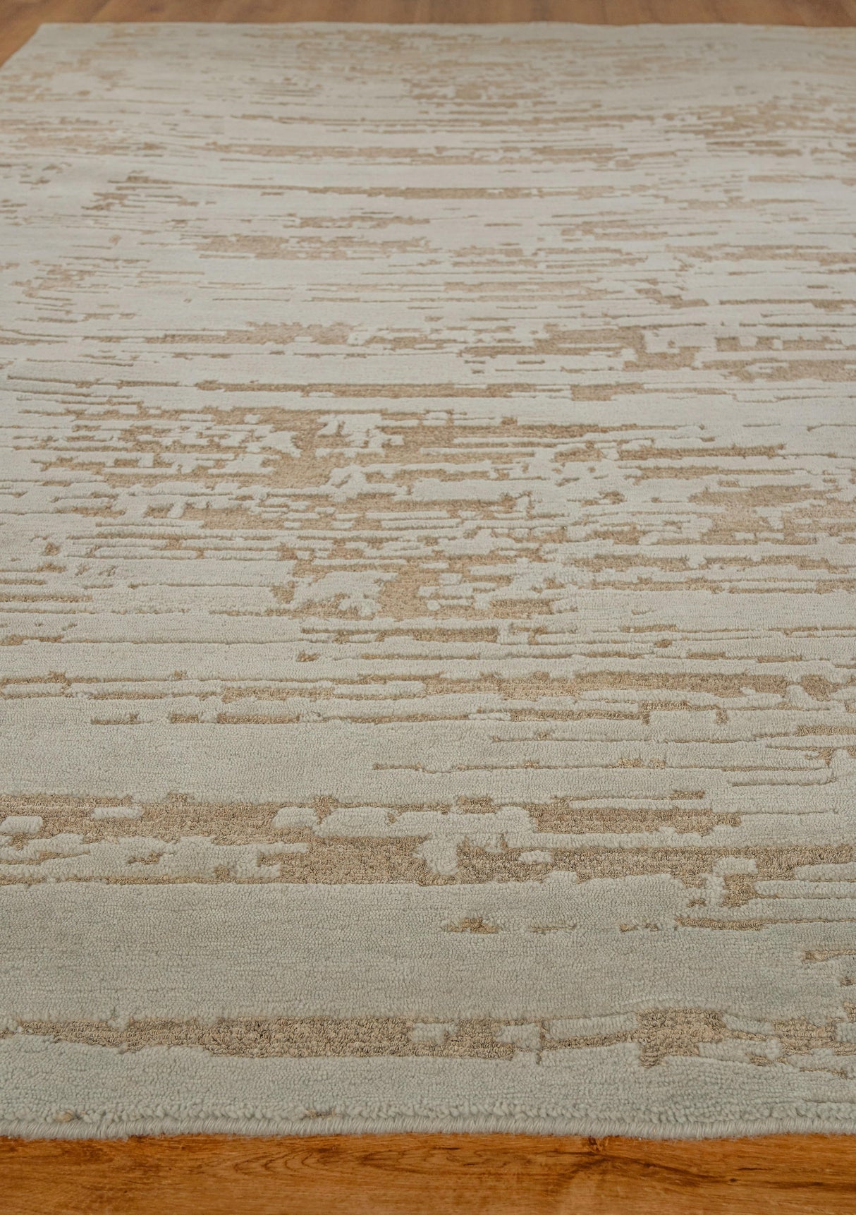 Exquisite Rugs Platinum Hand-knotted Wool/Nettle 4378 Silver/Beige 10' x 14' Area Rug