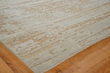 Exquisite Rugs Platinum Hand-knotted Wool/Nettle 4378 Silver/Beige 8' x 10' Area Rug