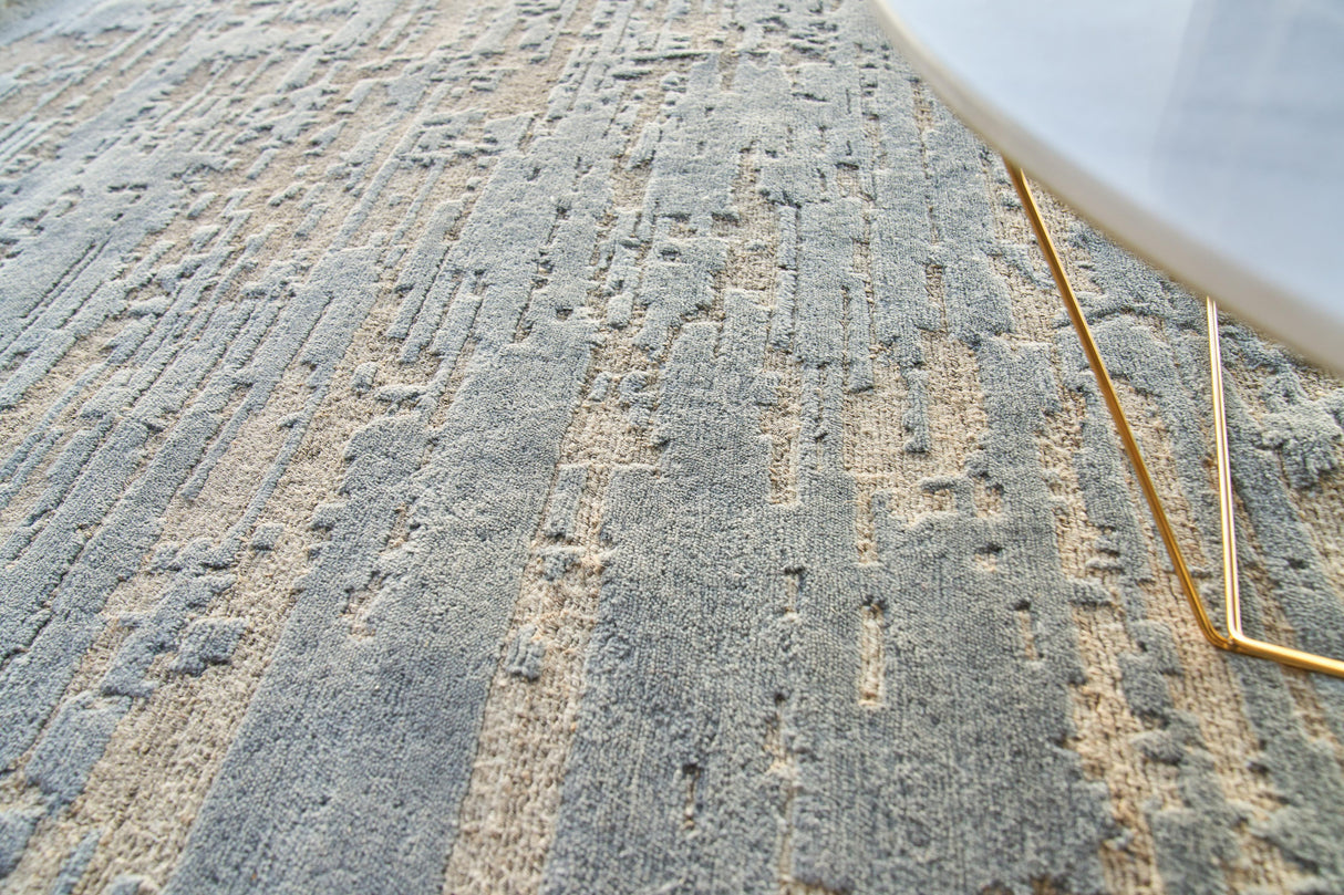 Exquisite Rugs Platinum Hand-knotted Wool/Nettle 4379 Gray/Beige 8' x 10' Area Rug