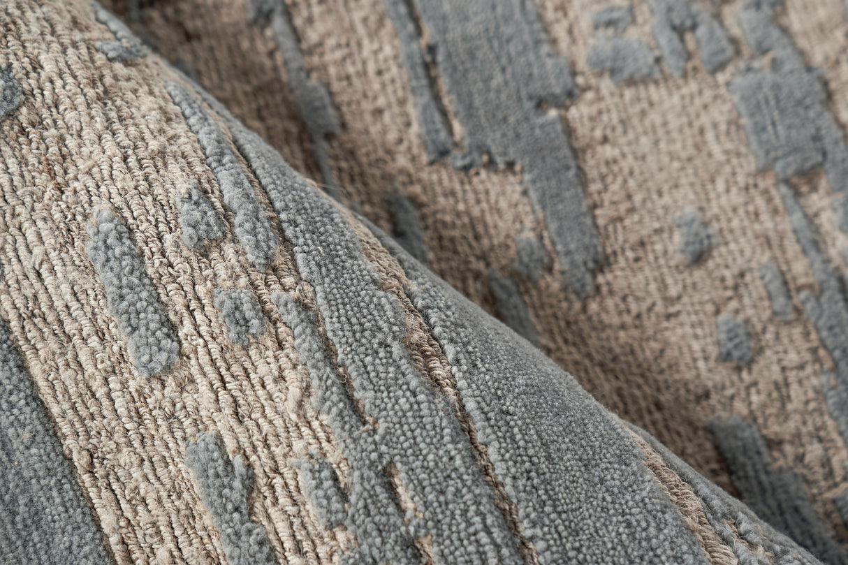 Exquisite Rugs Platinum Hand-knotted Wool/Nettle 4379 Gray/Beige 8' x 10' Area Rug