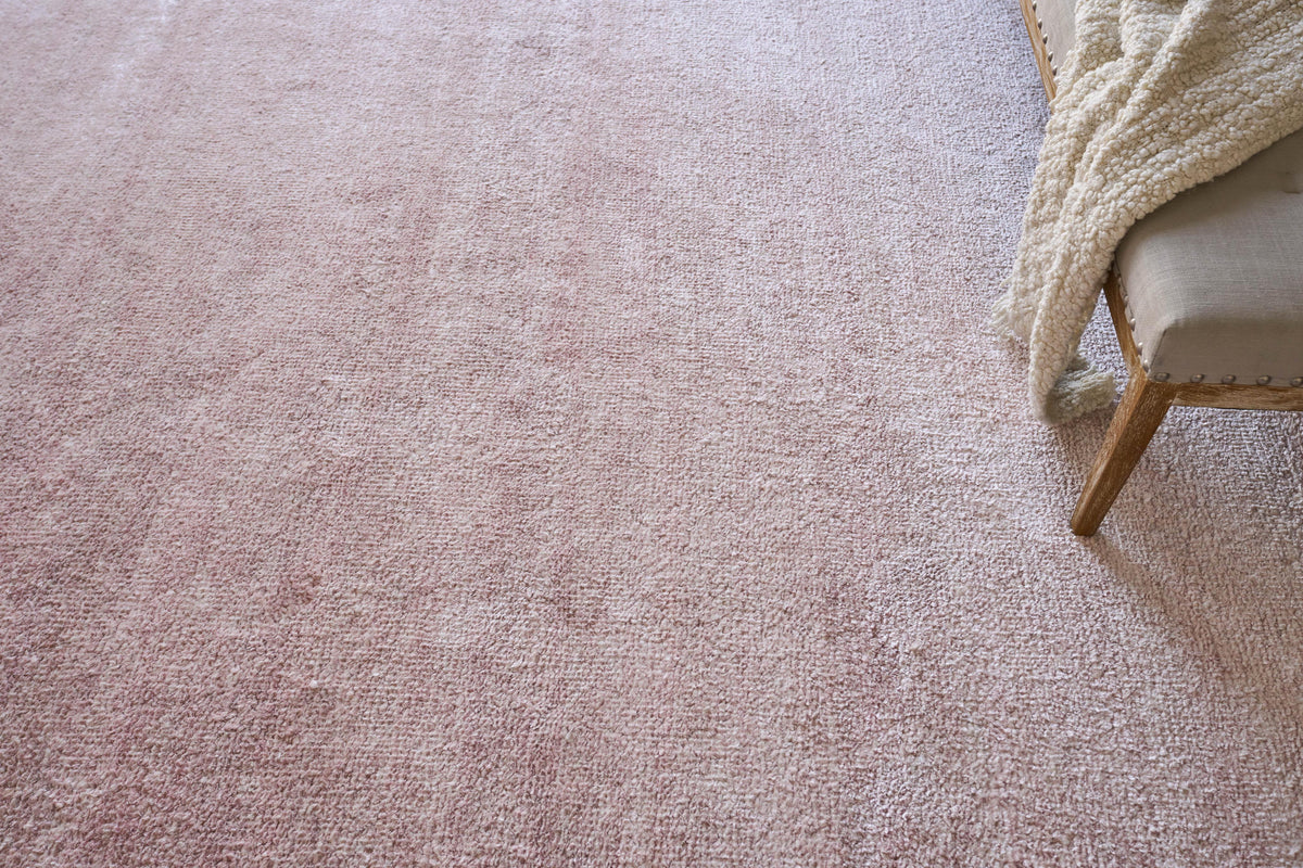 Exquisite Rugs Plush Hand-knotted Bamboo Silk/Mohair 4641 Pink 8' x 10' Area Rug