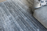 Exquisite Rugs Plush Hand-knotted Bamboo Silk/Mohair 4663 Charcoal 10' x 14' Area Rug