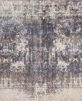 Exquisite Reflections Hand-loomed Bamboo Silk Blue/Ivory Area Rug 9.0'X12.0' Rug