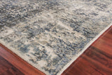 Exquisite Rugs Reflections Hand-loomed Bamboo Silk 3924 Blue/Ivory 9' x 12' Area Rug
