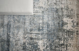 Exquisite Rugs Reflections Hand-loomed Bamboo Silk 3924 Blue/Ivory 9' x 12' Area Rug
