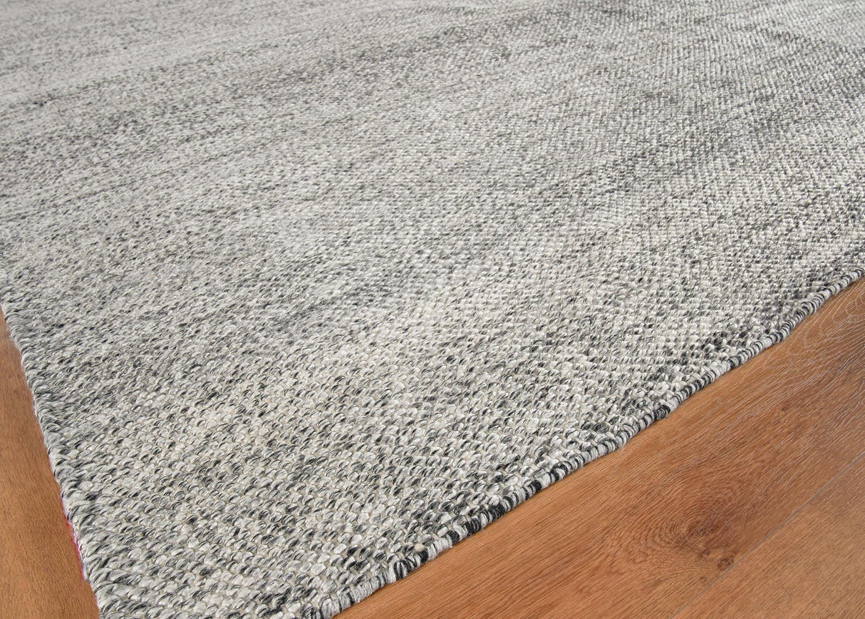 Exquisite Rugs Rhodes Hand-loomed PET yarn 4565 Black 10' x 14' Area Rug