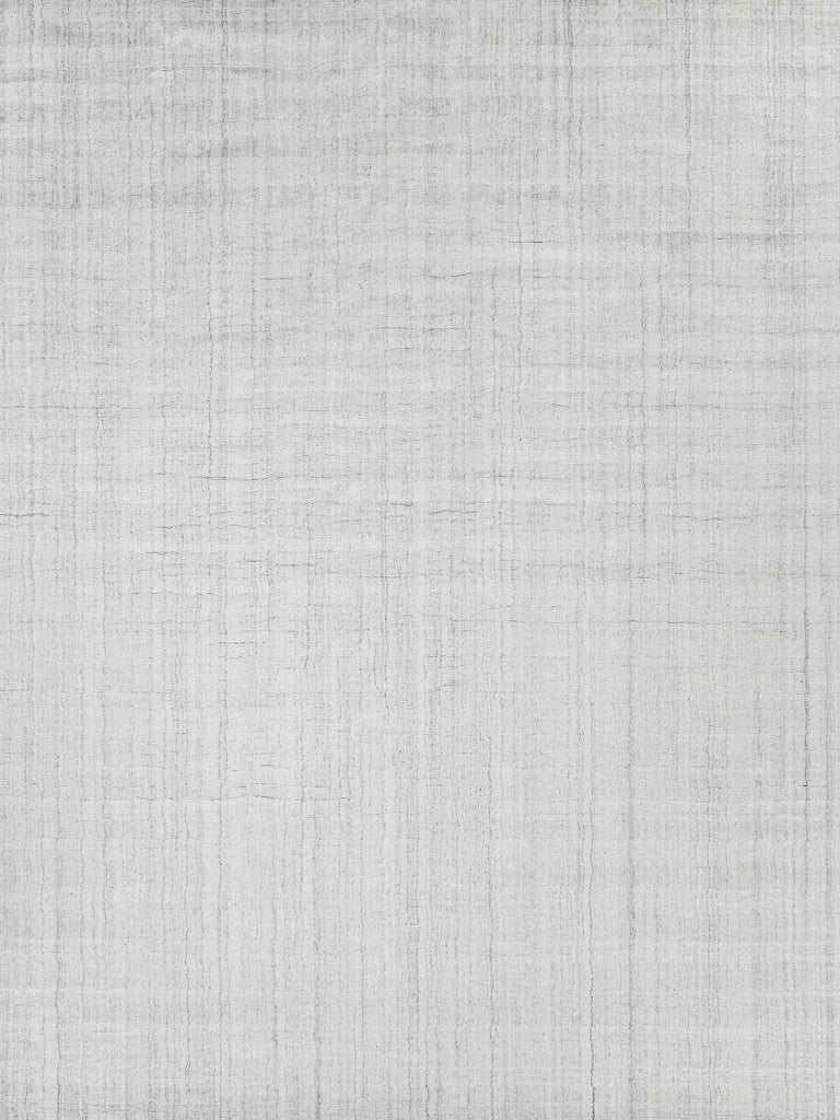 Exquisite Rugs Robin Stripe Hand-loomed Bamboo Silk/Wool 3783 Ivory/Gray 10' x 14' Area Rug