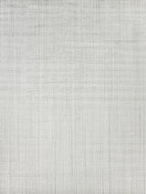 Exquisite Robin Stripe Hand-loomed Bamboo Silk/Wool Ivory/Gray Area Rug 9.0'X12.0' Rug