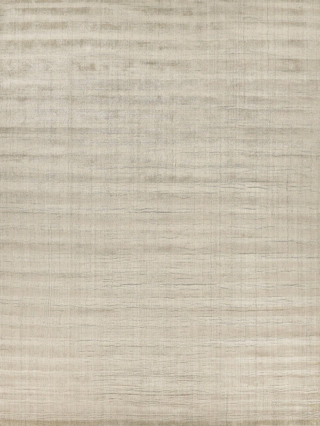 Exquisite Rugs Robin Stripe Hand-loomed Bamboo Silk/Wool 3784 Taupe 8' x 10' Area Rug