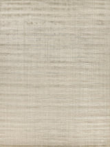 Exquisite Robin Stripe Hand-loomed Bamboo Silk/Wool Taupe Area Rug 9.0'X12.0' Rug