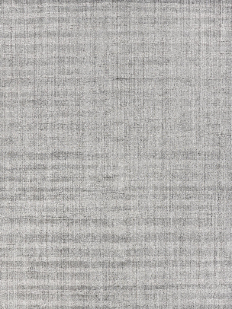 Exquisite Robin Stripe Hand-loomed Bamboo Silk/Wool Gray Area Rug 10.0'X14.0' Rug