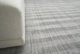 Exquisite Rugs Robin Stripe Hand-loomed Bamboo Silk/Wool 3785 Gray 9' x 12' Area Rug