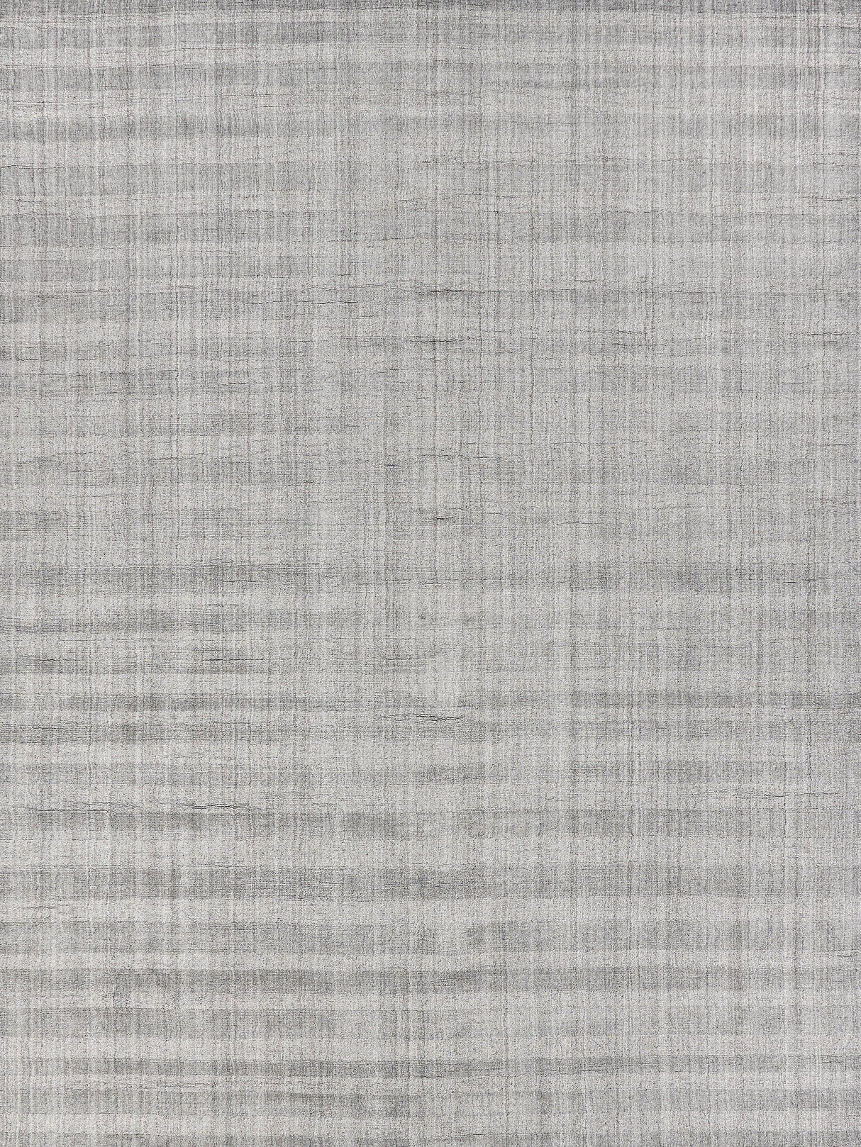Exquisite Robin Stripe Hand-loomed Bamboo Silk/Wool Gray Area Rug 9.0'X12.0' Rug