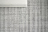 Exquisite Rugs Robin Stripe Hand-loomed Bamboo Silk/Wool 3785 Gray 9' x 12' Area Rug