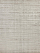 Exquisite Robin Stripe Hand-loomed Bamboo Silk/Wool Light Khaki Area Rug 8.0'X10.0' Rug