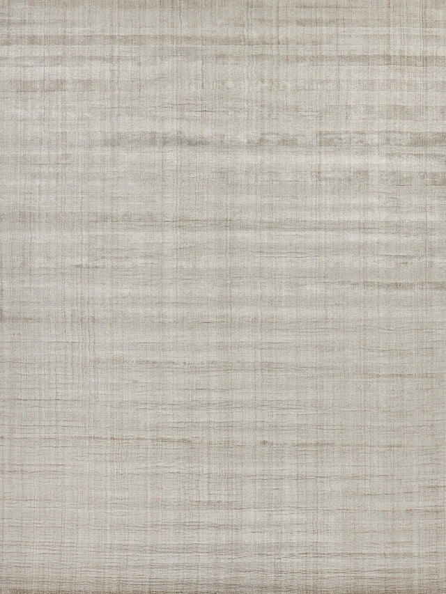 Exquisite Rugs Robin Stripe Hand-loomed Bamboo Silk/Wool 3787 Light Khaki 9' x 12' Area Rug